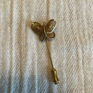 Vintage butterfly hat pin